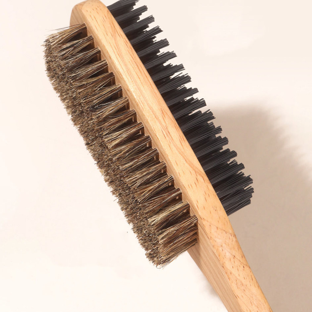 Men'S Grooming And Style - 2Pcs Double-Sided Boar Bristle Hair Brush