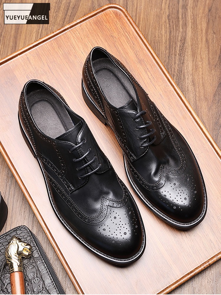 Men'S Grooming Tips - British Style Men Handmade Cowhide Genuine