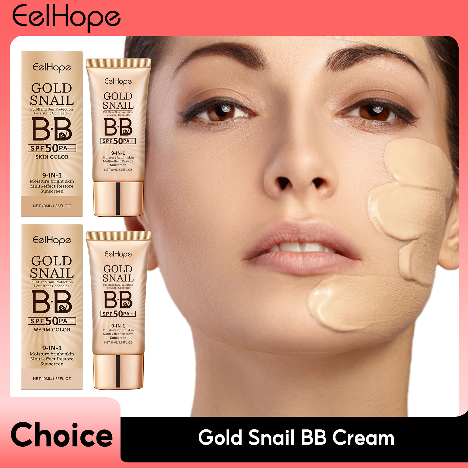 Face Moisturizer Spf - Gold Snail Sunscreen BB Cream SPF