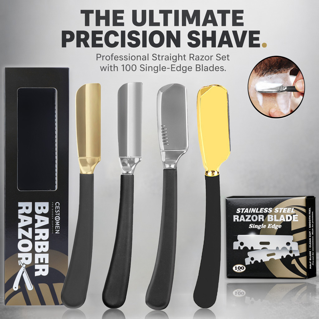 Men'S Grooming Razor - Professional Men Beard Straight Razor Holder
