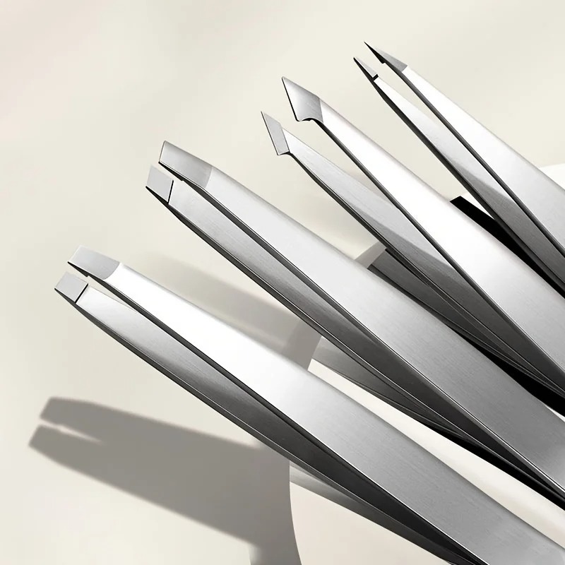 Mens Grooming Treatment - 4 Pieces Professional Tweezers Set For
