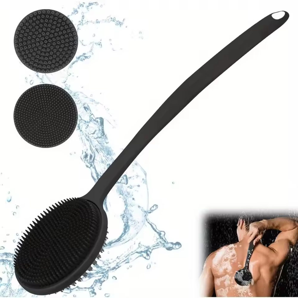 Exfoliating Scrub Mens - 1pc Silicone Back Scrubber Brush for