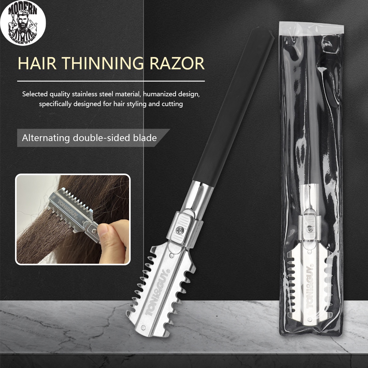 Men'S Grooming Razor - Salon Double-Edge Shaving Haircut Razor Knife