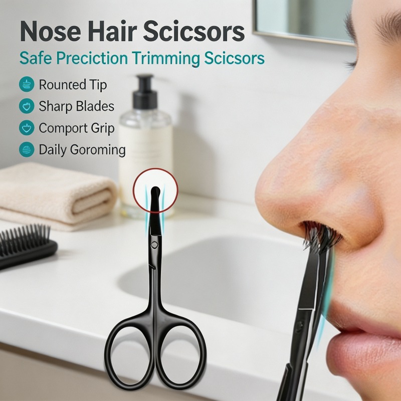 Men'S Grooming Tips - Professional Nose Hair Scissors Stainless Steel