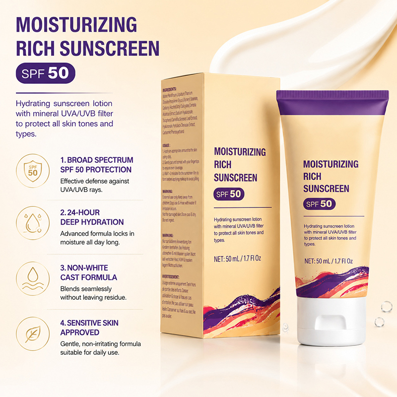 Spf 50 Moisturizing Sunscreen  - Face Moisturizer Spf 评论和价格