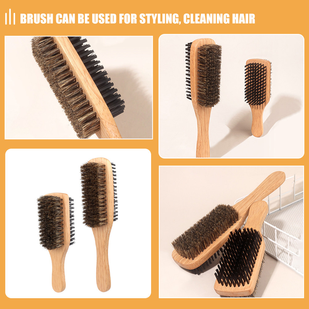 2Pcs Double-Sided Boar Bristle - Men'S Grooming And Style 评论和价格