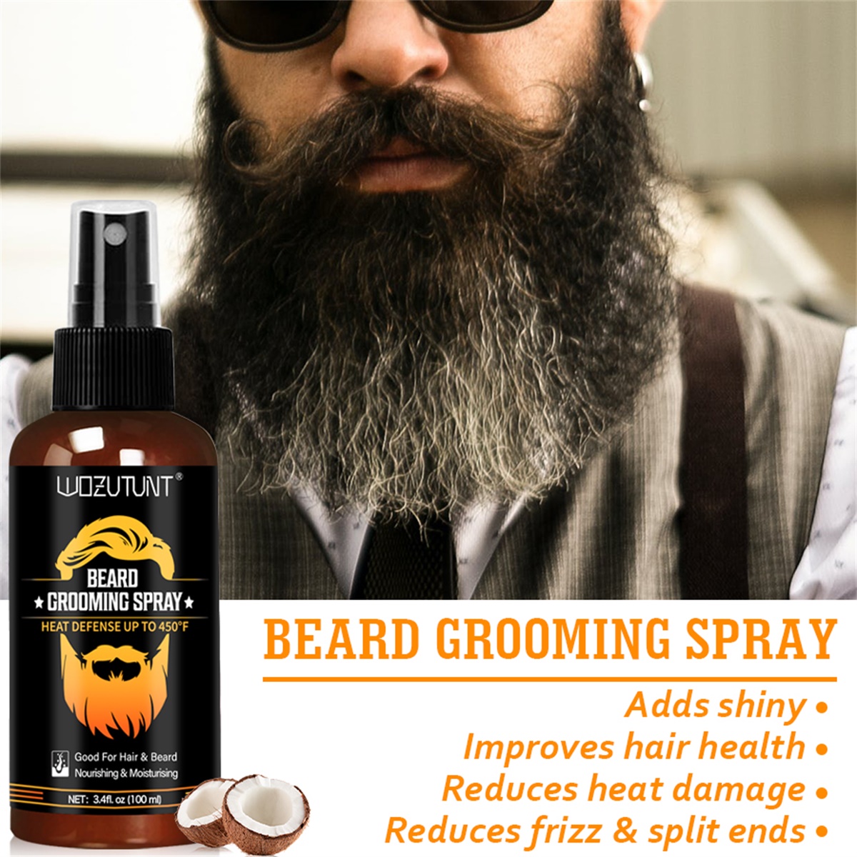 Beard Grooming Spray,Men Moust - Mens Grooming Treatment 评论和价格