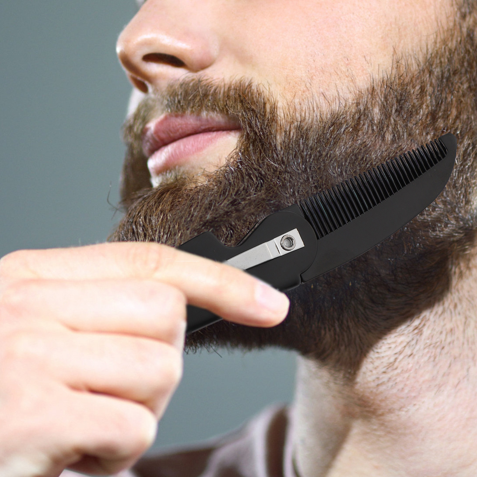 4Pcs Beard Comb Folding Pocket - Men'S Grooming And Style 评论和价格