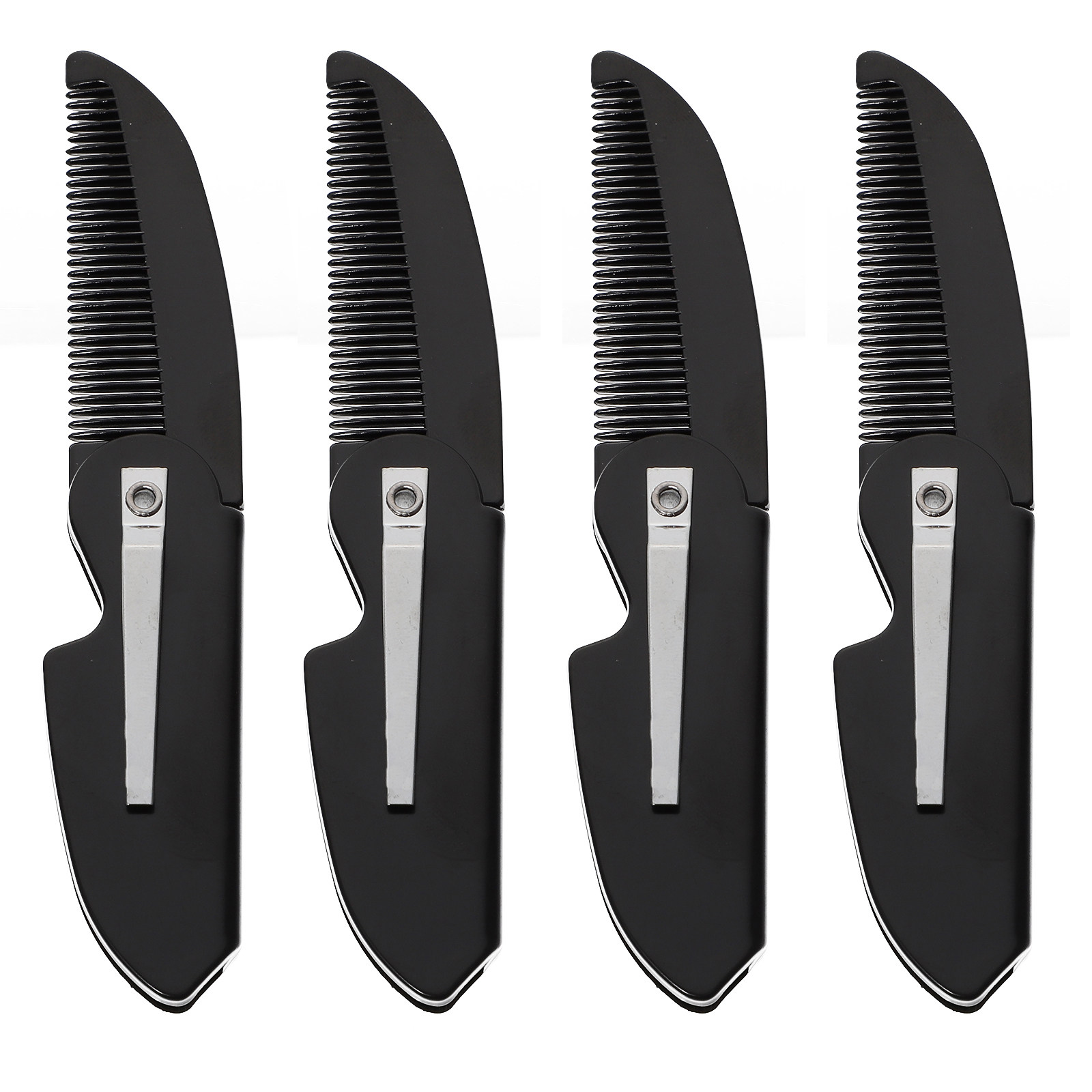 4Pcs Beard Comb Folding Pocket - Men'S Grooming And Style 评论和价格