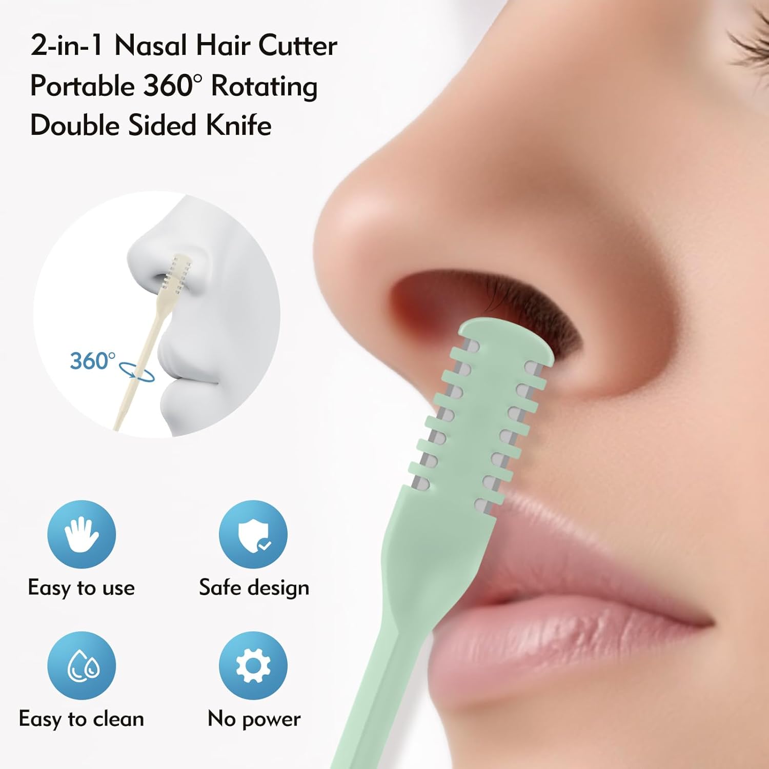 5/20/50Pcs 2-in-1 Nasal Cutter - Nose Hair Trimmer 评论和价格