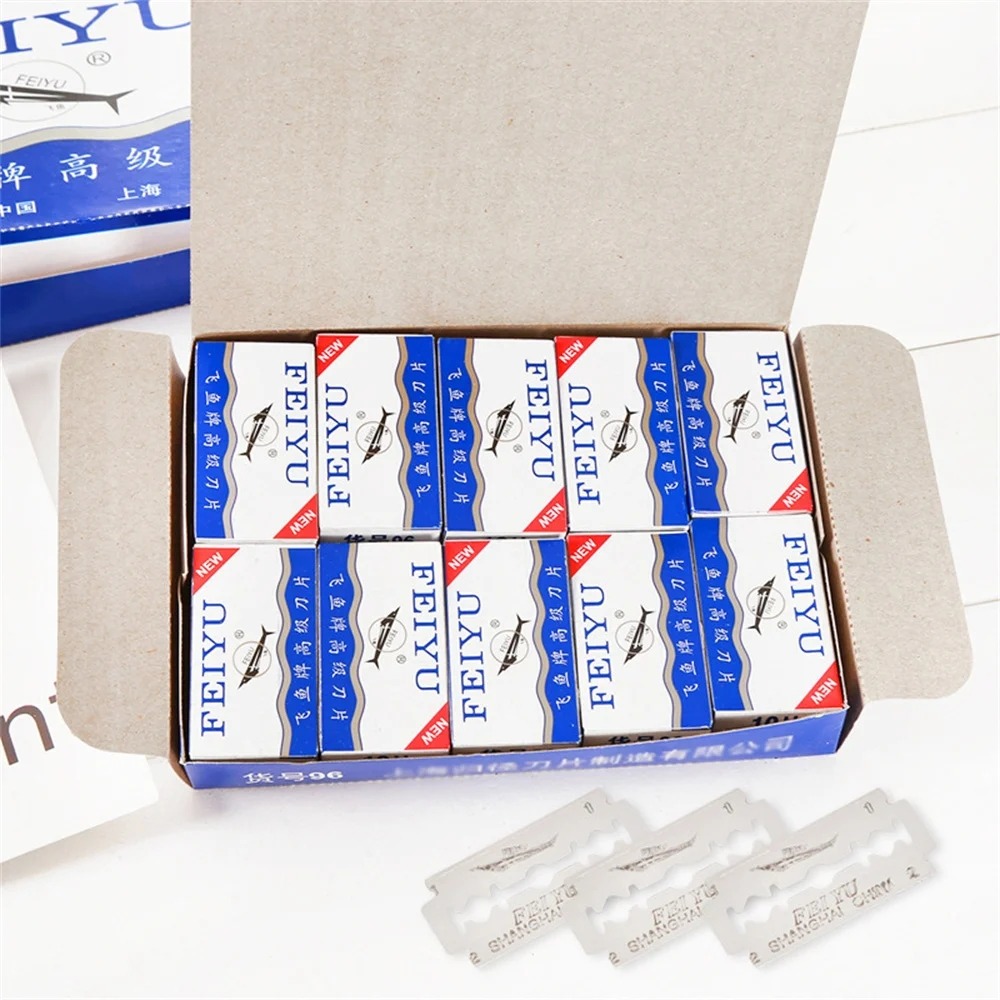 50pcs Stainless Steel Double E - Men'S Grooming Razor 评论和价格