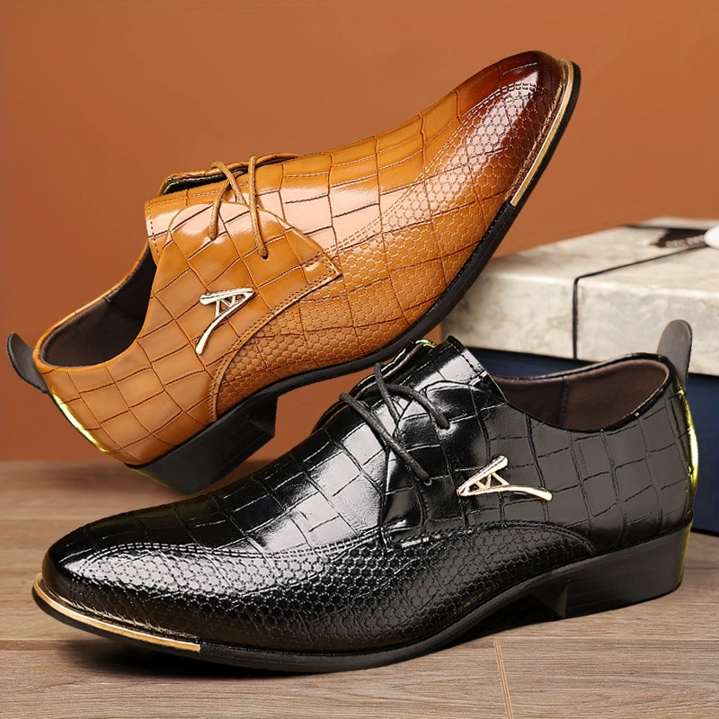 Fashion PU Leather Shoes Men B - Men'S Grooming And Style 评论和价格