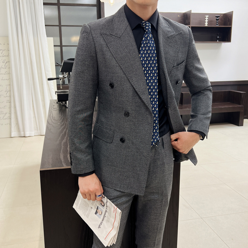 Men Vintage Luxury Double Brea - Men'S Grooming And Style 评论和价格