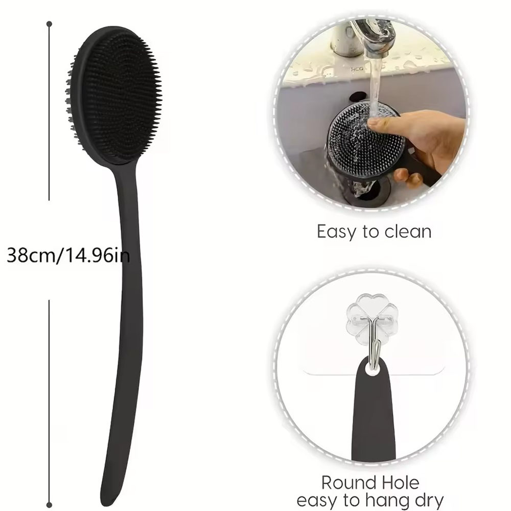 1pc Silicone Back Scrubber Bru - Exfoliating Scrub Mens 评论和价格