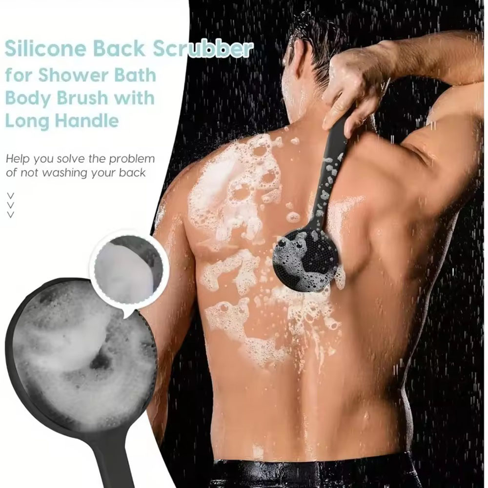 1pc Silicone Back Scrubber Bru - Exfoliating Scrub Mens 评论和价格