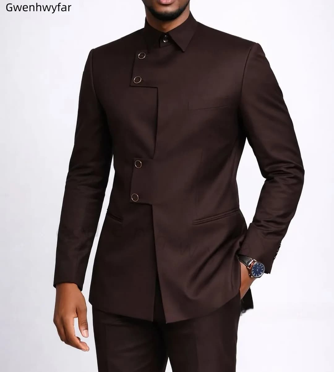 Gwenhwyar Men Ivory Jacquard 2 - Men'S Grooming And Style 评论和价格