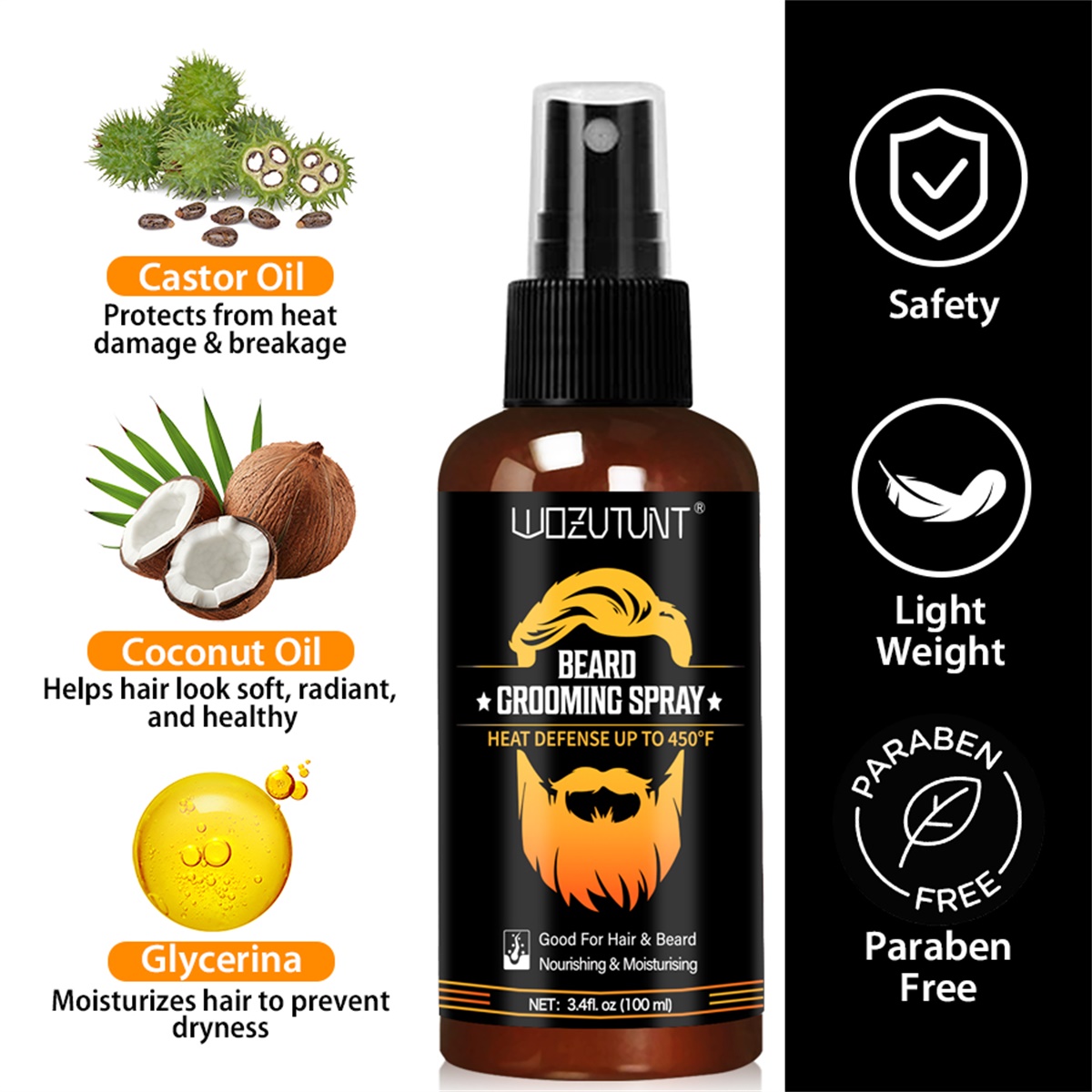 Beard Grooming Spray Protect H - Mens Grooming Treatment 评论和价格