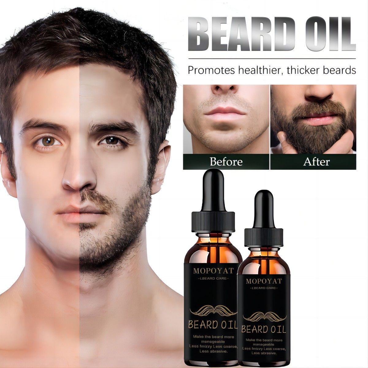 Growth Beard Oil Grow Beard Th - Mens Grooming Treatment 评论和价格
