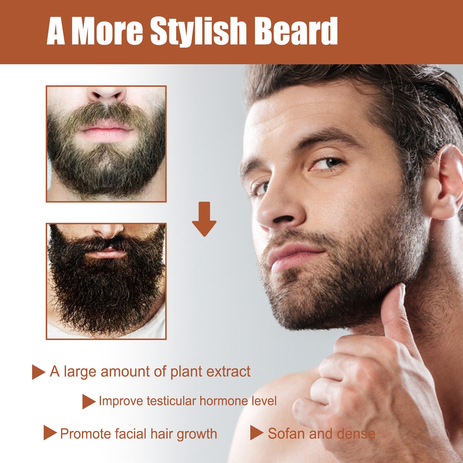 Natural Beard Growth Oil For M - Mens Grooming Treatment 评论和价格