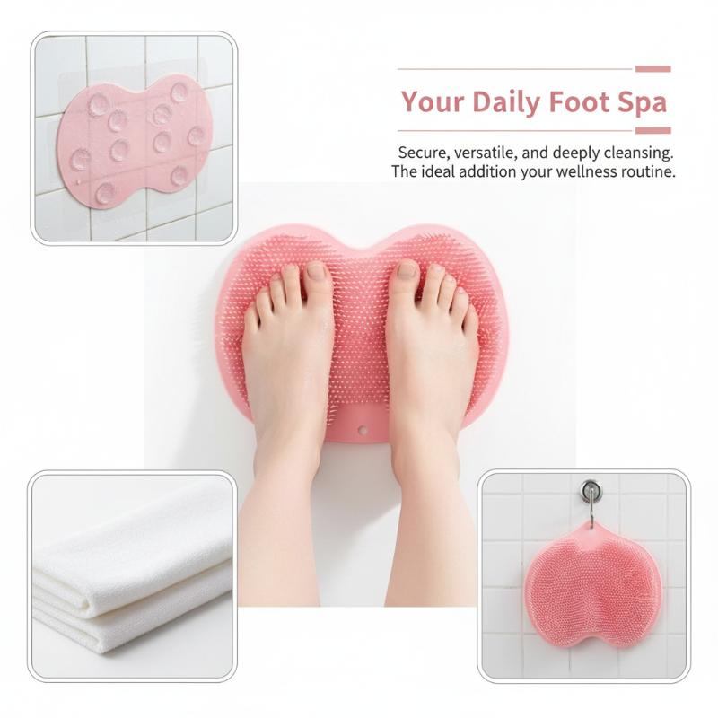 Shower Foot Scrubber Mat Back  - Exfoliating Scrub Mens 评论和价格