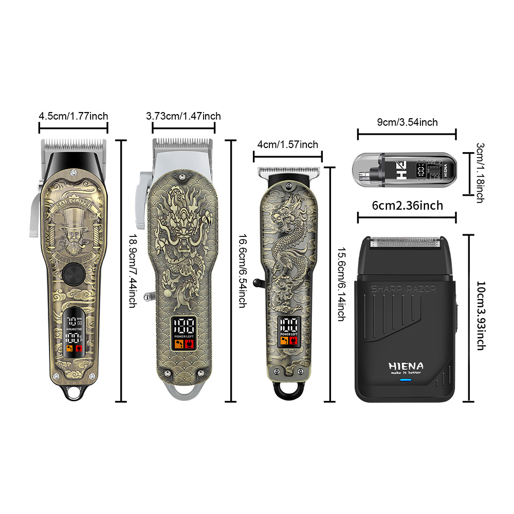 HIENA 5pcs Professional Hair C - Men'S Grooming Shaver 评论和价格
