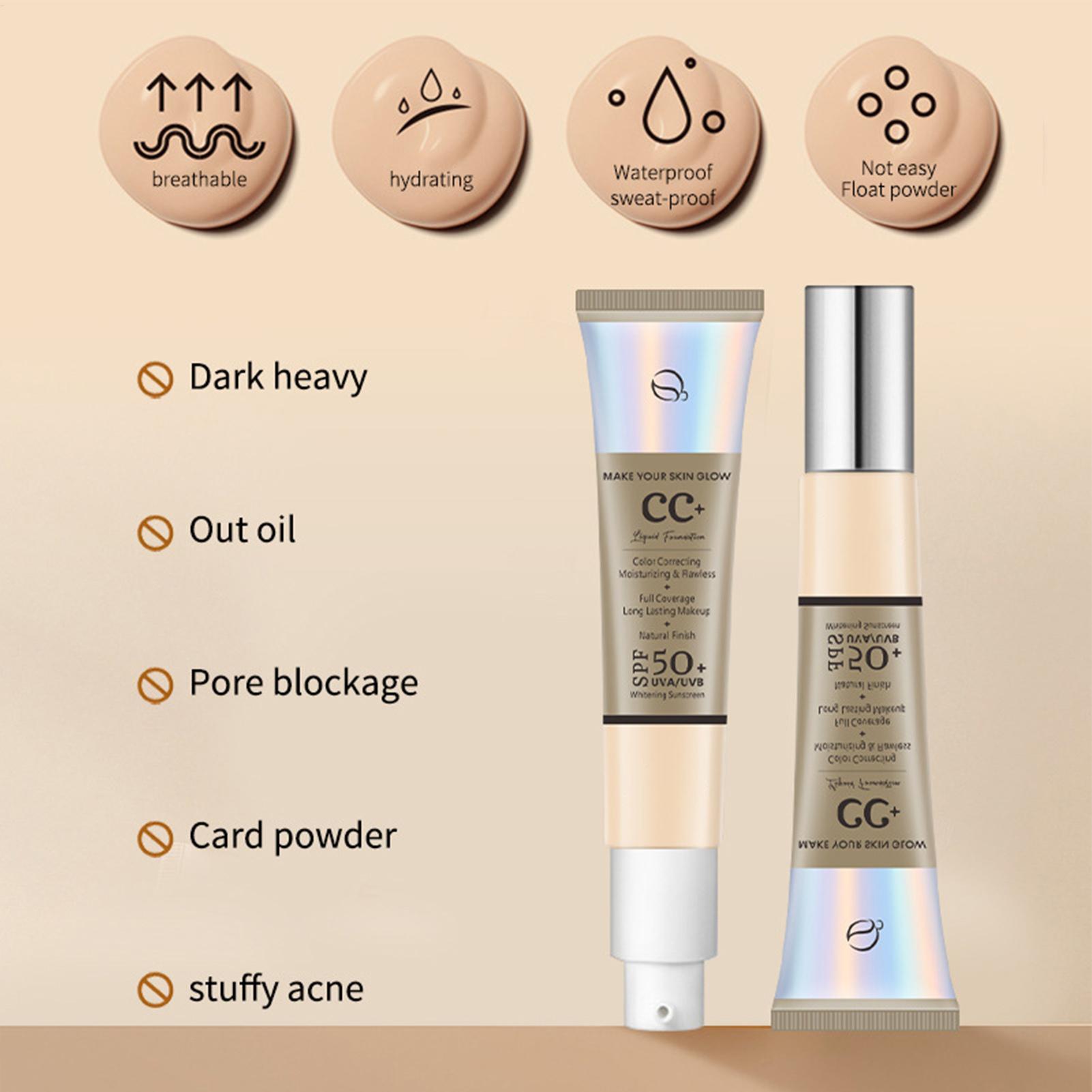 CC Cream Foundation SPF 50 Sun - Face Moisturizer Spf 评论和价格