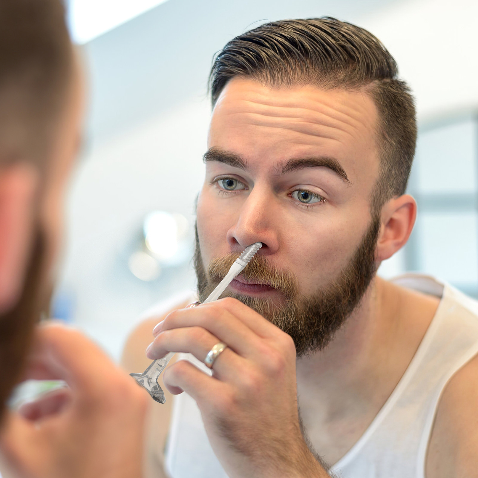 2Pcs Nose Hair Trimmer Manual  - Men'S Grooming Tips 评论和价格